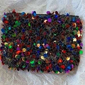 Multicolor Sequin Clutch